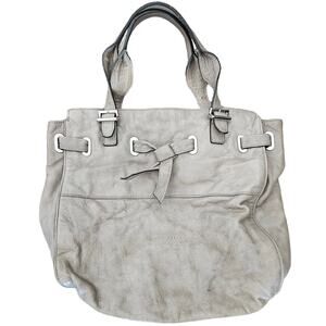 Vintage Coccinelle Brown Leather Double Strap Large Purse Satchel Minimalist
